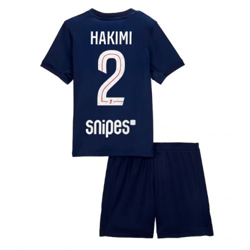 Paris Saint-Germain Achraf Hakimi #2 Replika Babytøj Hjemmebanesæt Børn 2025-26 Kortærmet (+ Korte bukser)